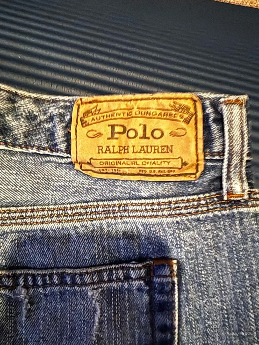 Polo by Ralph Lauren Light Blue Distressed Denim Shorts
